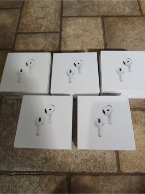 Apple AirPods 4th Gen Wireless Earbuds - White (5 Boxes) Noise cancellation